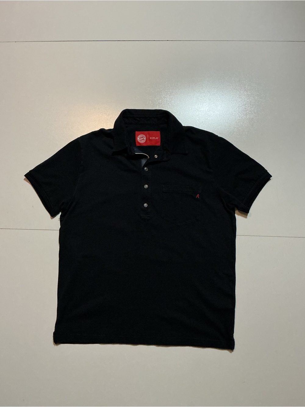 Replay Jeans X FC Bayern Muchen Munich Football Club Soccer S/S Polo Shirt
